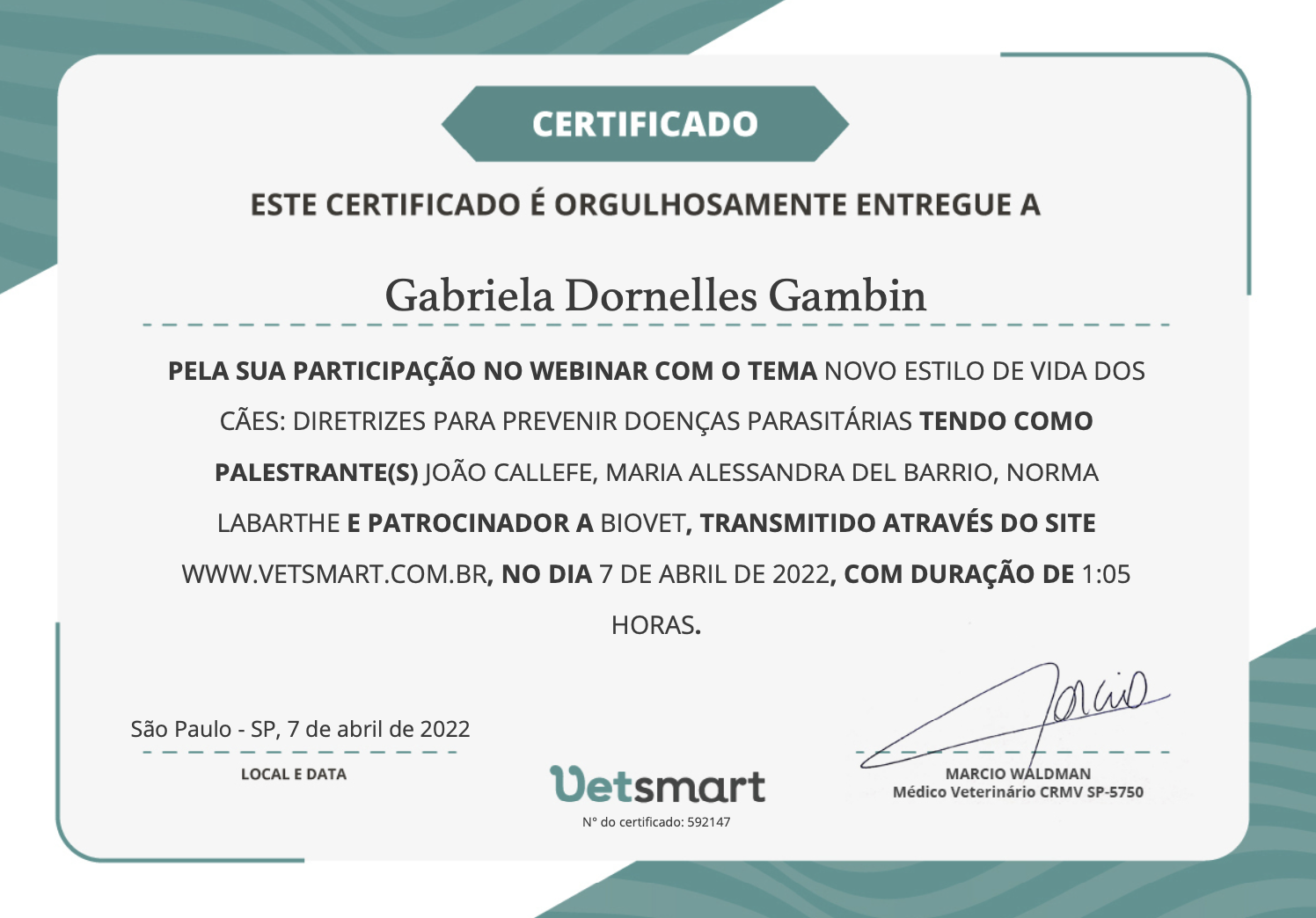 Certificate
