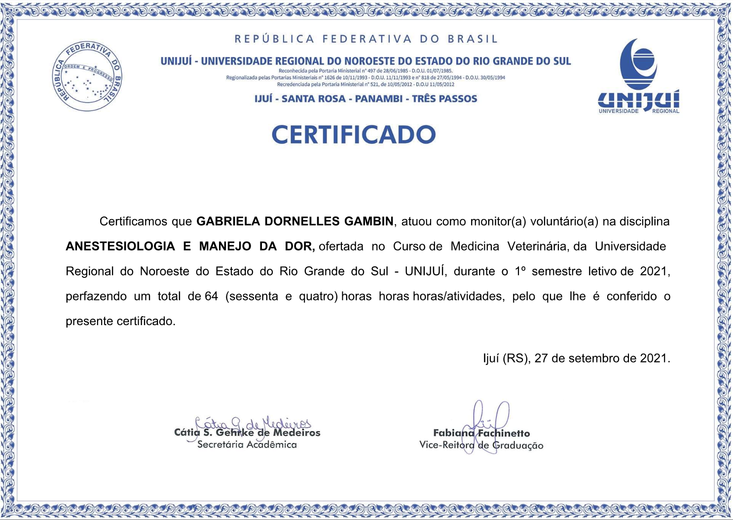 Certificate