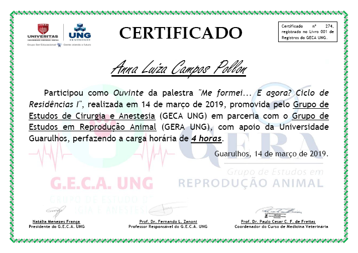 Certificate
