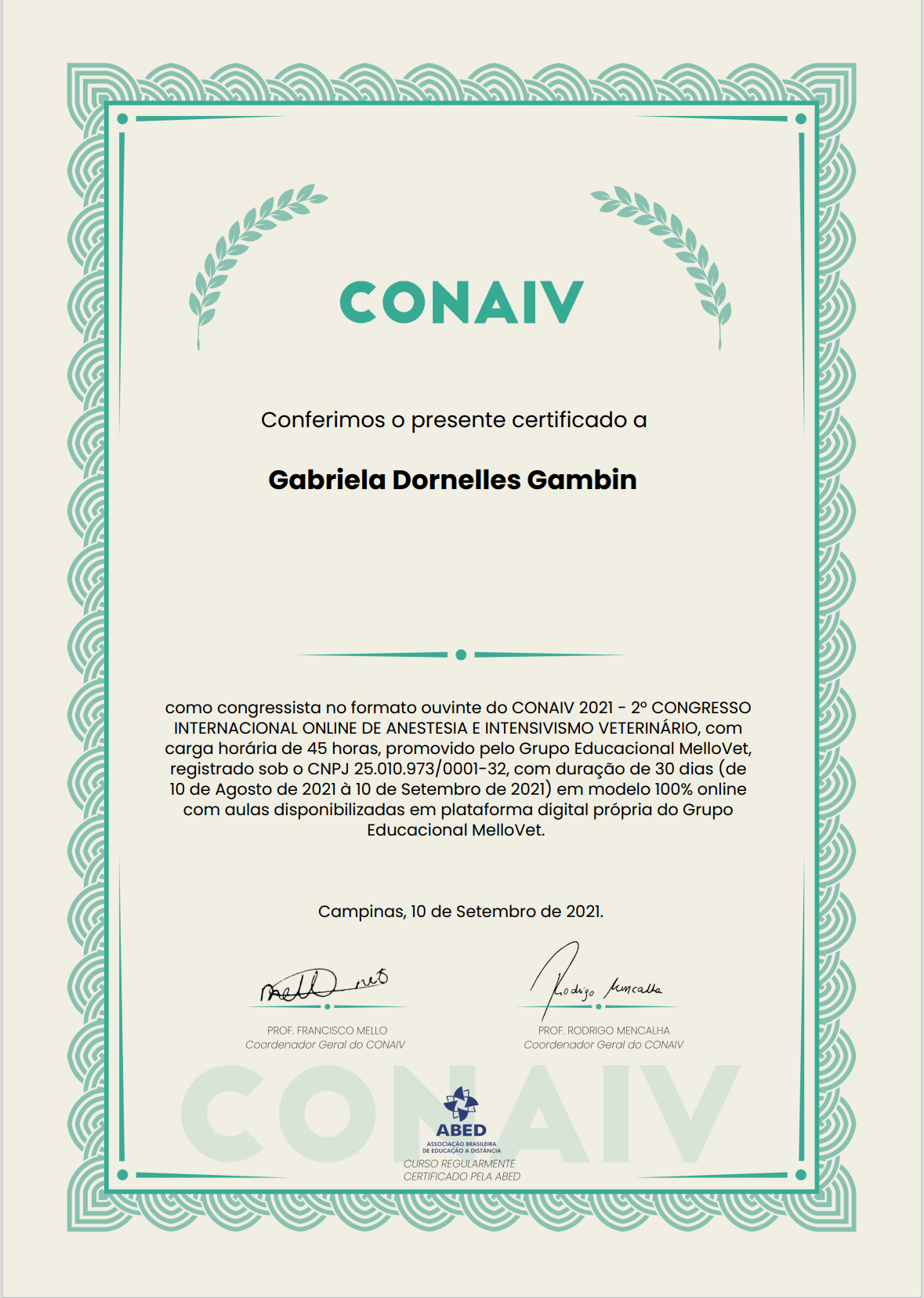 Certificate